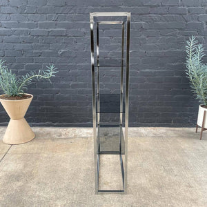 Mid-Century Modern Chrome Etagere Bookshelf, c.1970’s