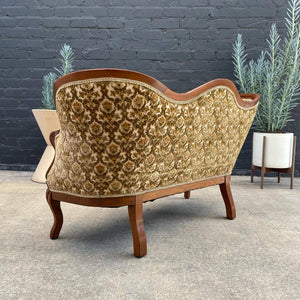 Vintage Victorian Style Love Seat Sofa, c.1960’s