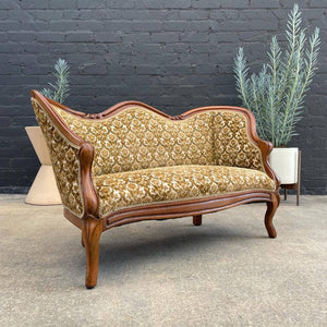 Vintage Victorian Style Love Seat Sofa, c.1960’s