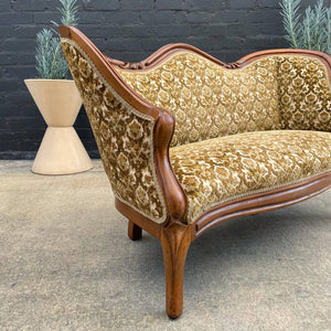 Vintage Victorian Style Love Seat Sofa, c.1960’s