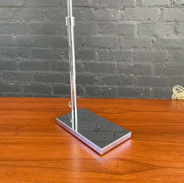 Pair of Vintage Chrome Adjustable Table Lamps, c.1980’s
