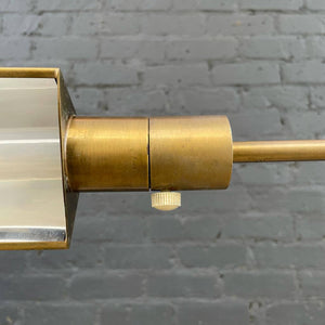 Mid-Century Modern Patinated Brass Adjustable Floor Lamp by Casella, c.1970’s