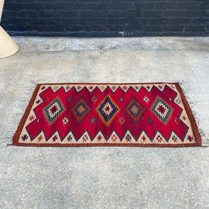 Vintage Hand Woven Wool Navajo Rug