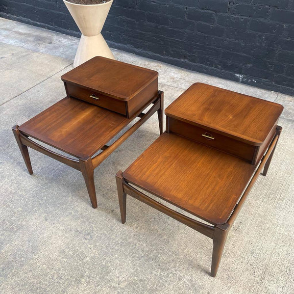 Pair of Mid-Century Modern Walnut Side Tables by Bassett Furniture, c.1960’s