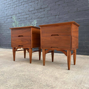 Pair of Mid-Century Modern Walnut Night Stands, c.1960’s