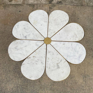 Brass Metal Flower Style Coffee Table