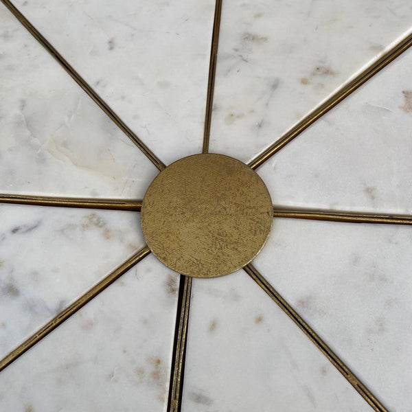 Brass Metal Flower Style Coffee Table
