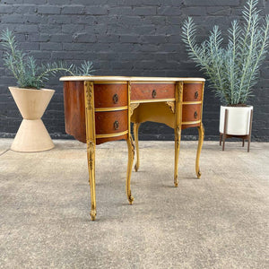 French Style Louis XV Writing Desk with Desk Chair, c.1940’s