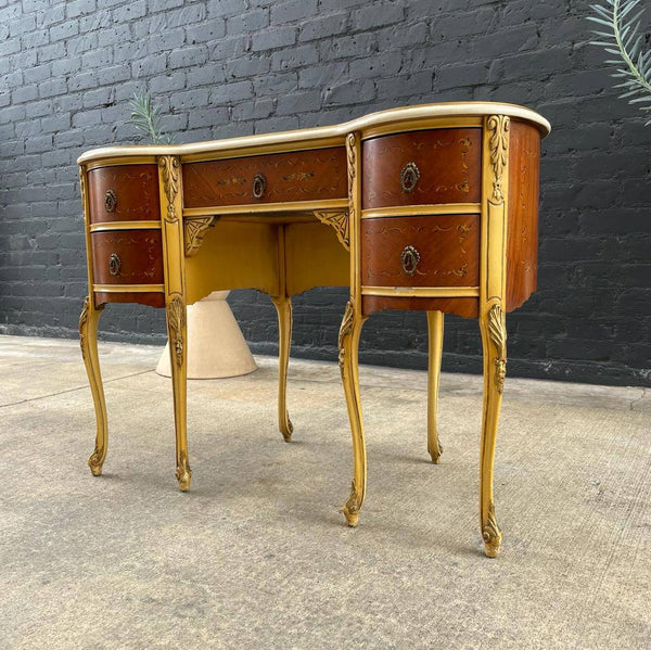 French Style Louis XV Writing Desk with Desk Chair, c.1940’s