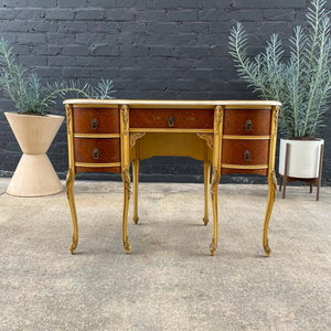 French Style Louis XV Writing Desk with Desk Chair, c.1940’s