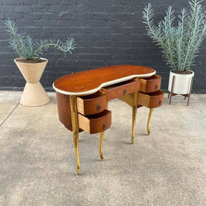 French Style Louis XV Writing Desk with Desk Chair, c.1940’s