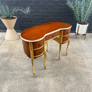 French Style Louis XV Writing Desk with Desk Chair, c.1940’s