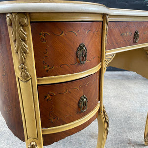 French Style Louis XV Writing Desk with Desk Chair, c.1940’s
