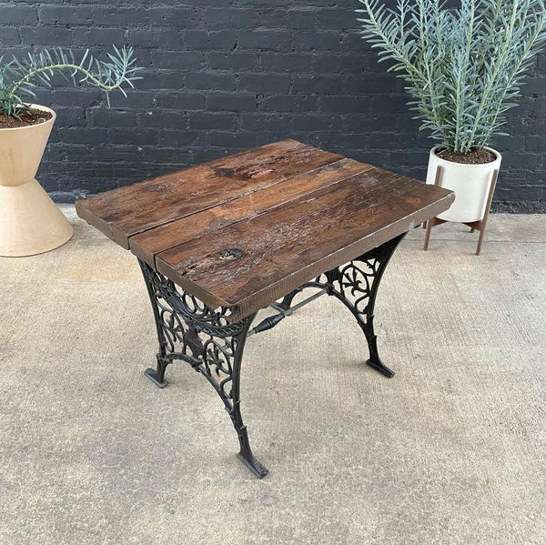 Vintage Iron & Rustic Wood Table