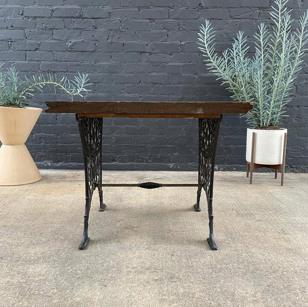 Vintage Iron & Rustic Wood Table