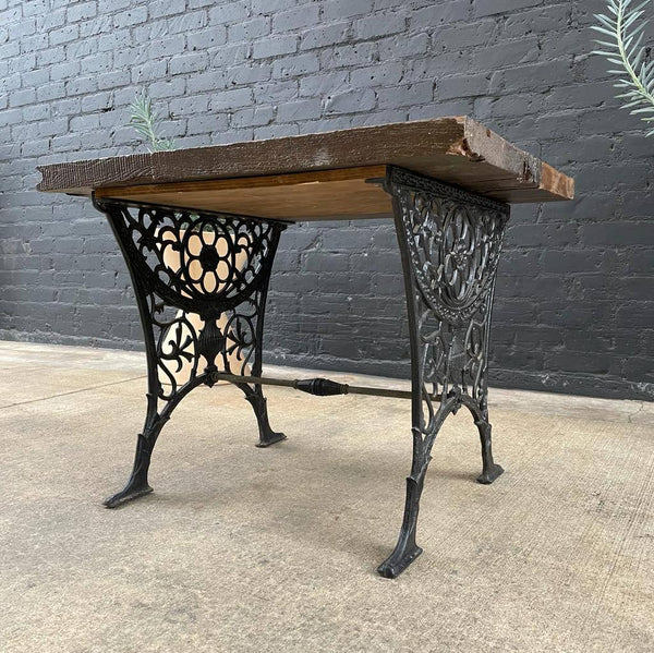 Vintage Iron & Rustic Wood Table