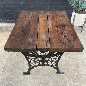 Vintage Iron & Rustic Wood Table
