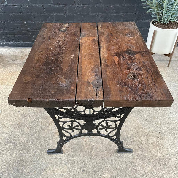 Vintage Iron & Rustic Wood Table