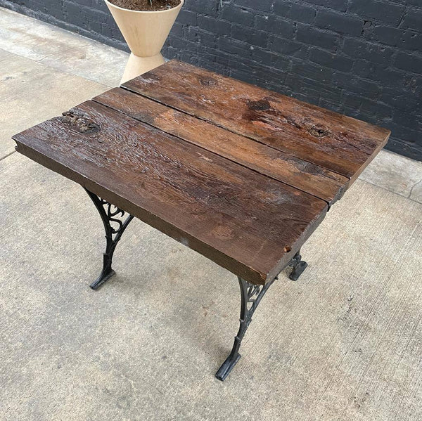 Vintage Iron & Rustic Wood Table