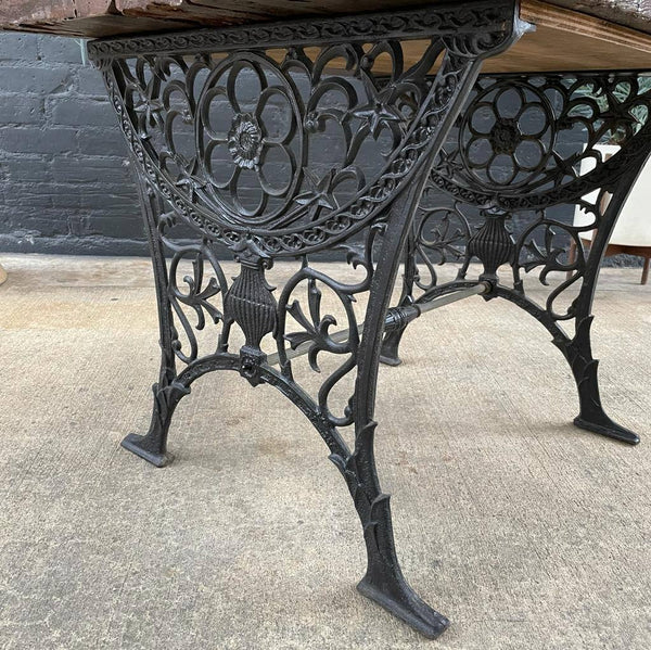 Vintage Iron & Rustic Wood Table