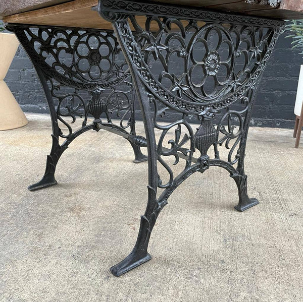 Vintage Iron & Rustic Wood Table