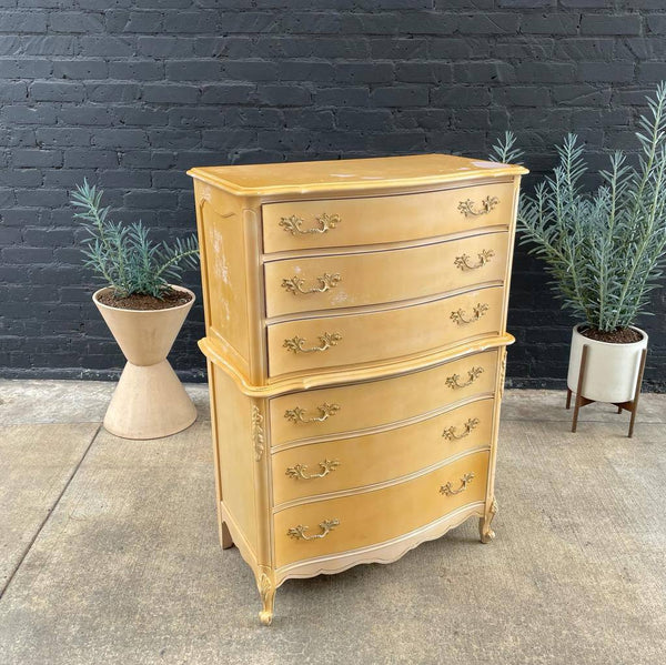 Vintage French Provincial Highboy Dresser, 1960’s