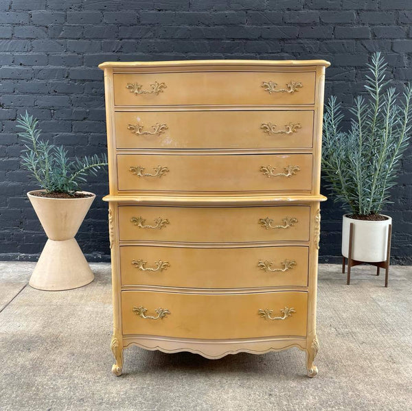 Vintage French Provincial Highboy Dresser, 1960’s