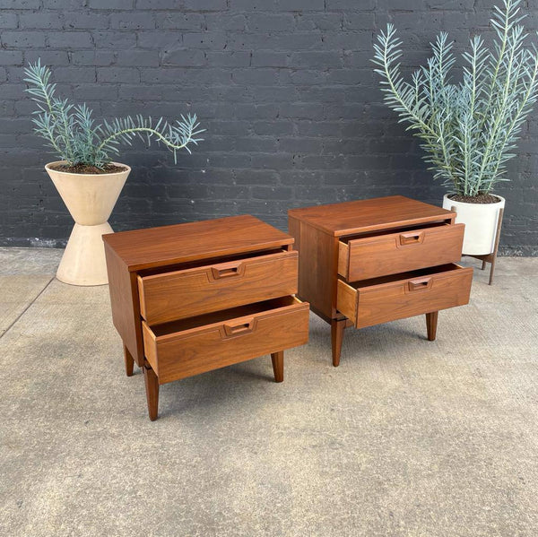 Pair of Mid-Century Modern Walnut Night Stands, c.1960’s