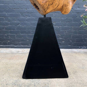 Vintage Drift Wood Sculpture with Pyramid Base