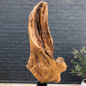 Vintage Drift Wood Sculpture with Pyramid Base