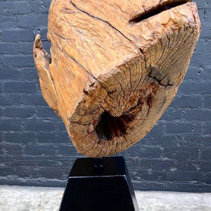Vintage Drift Wood Sculpture with Pyramid Base