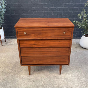 Mid-Century Modern Walnut Highboy Chest of Drawers by Harmony House, c.1960’s