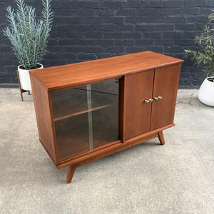 Mid-Century Modern Walnut Bookcase with Glass Doors, c.1960’s