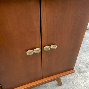 Mid-Century Modern Walnut Bookcase with Glass Doors, c.1960’s
