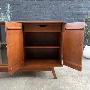 Mid-Century Modern Walnut Bookcase with Glass Doors, c.1960’s