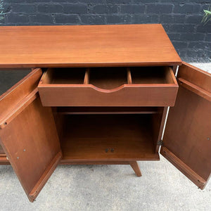 Mid-Century Modern Walnut Bookcase with Glass Doors, c.1960’s