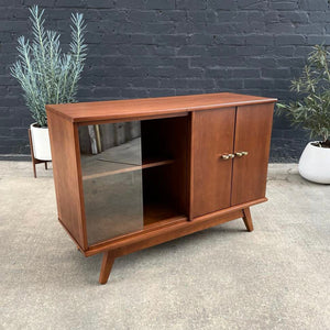 Mid-Century Modern Walnut Bookcase with Glass Doors, c.1960’s