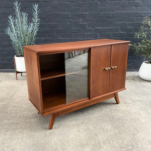 Mid-Century Modern Walnut Bookcase with Glass Doors, c.1960’s