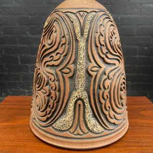 Mid-Century Modern Ceramic Terracotta Table Lamp, 1960’s
