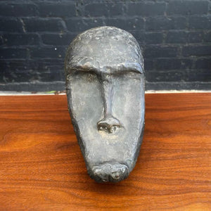 Mid-Century Modern Bronze Brutalist Head Sculpture, c.1960’s