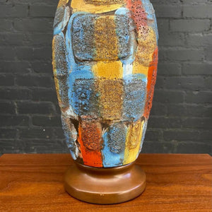 Mid-Century Modern Glazed Ceramic Table Lamp, c.1960’s