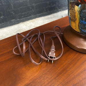 Mid-Century Modern Glazed Ceramic Table Lamp, c.1960’s