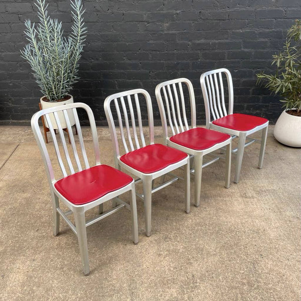 Set of 4 Vintage Aluminum Dining Chairs