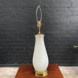 Italian Murano Glass Table Lamp with Brass Accent, c.1960’s