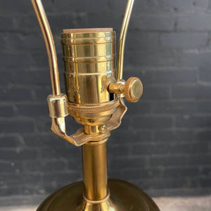 Italian Murano Glass Table Lamp with Brass Accent, c.1960’s