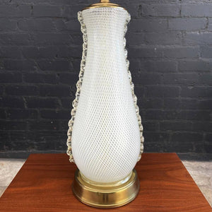 Italian Murano Glass Table Lamp with Brass Accent, c.1960’s