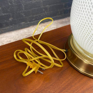 Italian Murano Glass Table Lamp with Brass Accent, c.1960’s