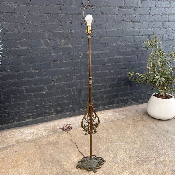 Vintage Antique Bronze Floor Lamp, c.1930’s