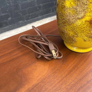 Pair of Mid-Century Modern Yellow Ceramic Table Lamps, c.1960’s
