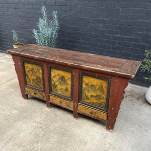 Chinese Hand Painted Credenza Buffet, c.1960’s